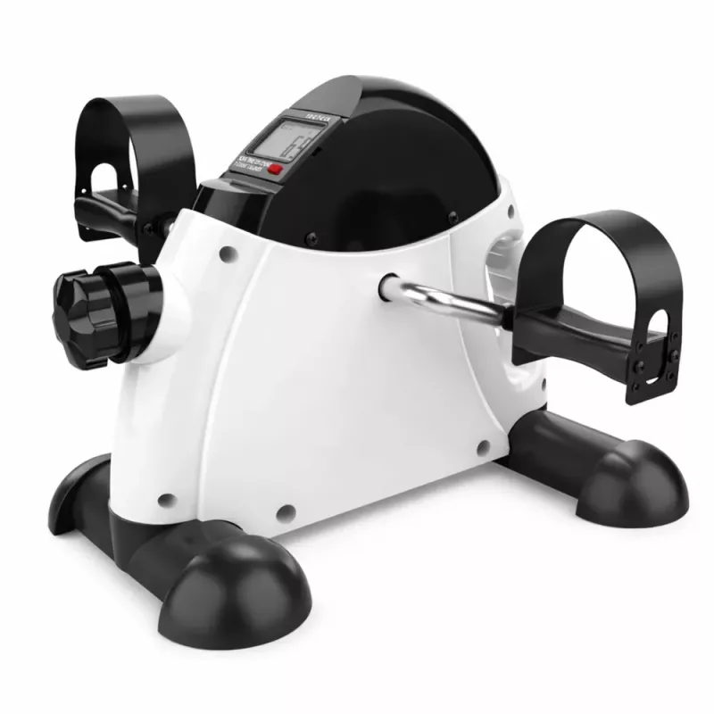 LEAN Bicicleta de exercício mini, bicicleta de reabilitação com ecrã LCD, treinador para braços e pernas