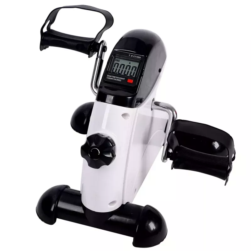 LEAN Bicicleta de exercício mini, bicicleta de reabilitação com ecrã LCD, treinador para braços e pernas