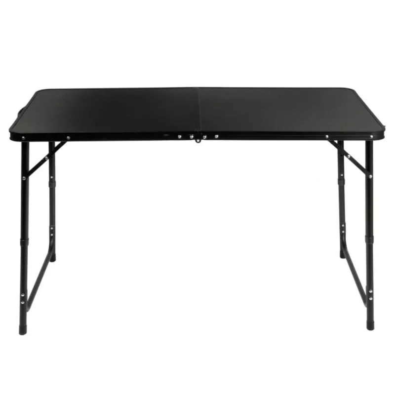 Conjunto de móveis de campismo LEAN mesa dobrável 4 bancos preto mala