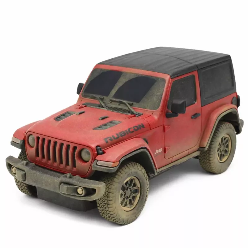 JEEP Wrangler Rubicon-Muddy carro telecomandado RC vermelho Rastar 1:24