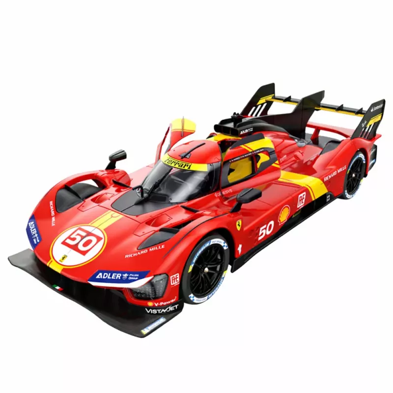 Ferrari 499P carro telecomandado RC vermelho Rastar 1:24