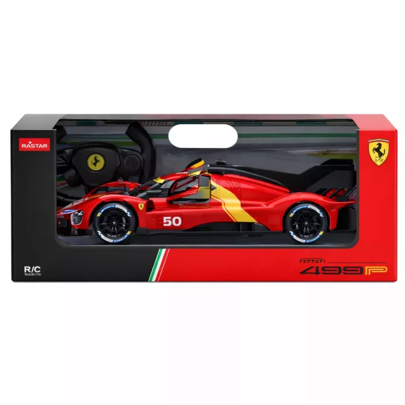 Ferrari 499P carro telecomandado RC vermelho Rastar 1:24