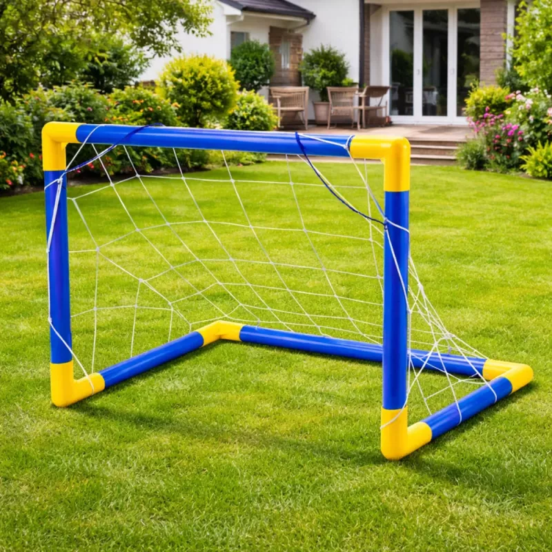 LEAN TOYS conjunto desportivo para jogar futebol, baliza de futebol, bola, bomba 62x40cm