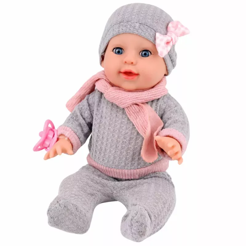 LEAN TOYS boneca bebé acessórios de cuidados com chichi biberão bacio 35 cm