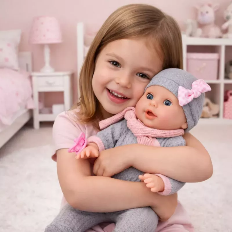 LEAN TOYS boneca bebé acessórios de cuidados com chichi biberão bacio 35 cm