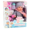 LEAN TOYS boneca bebé acessórios de cuidados com chichi biberão bacio 35 cm