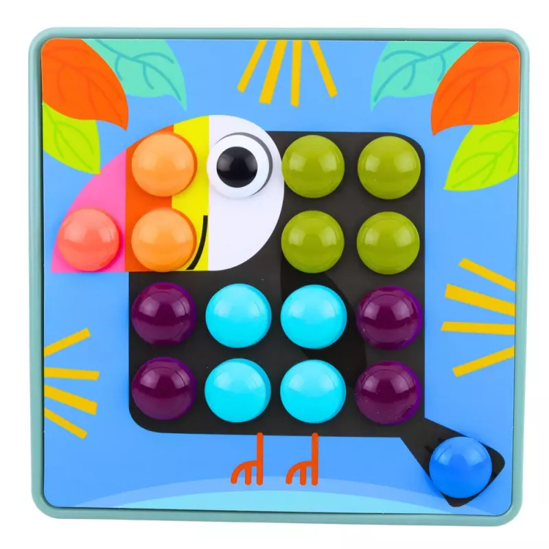 LEAN TOYS puzzle geométrico criativo mosaico brinquedo educativo cogumelos 53 peças