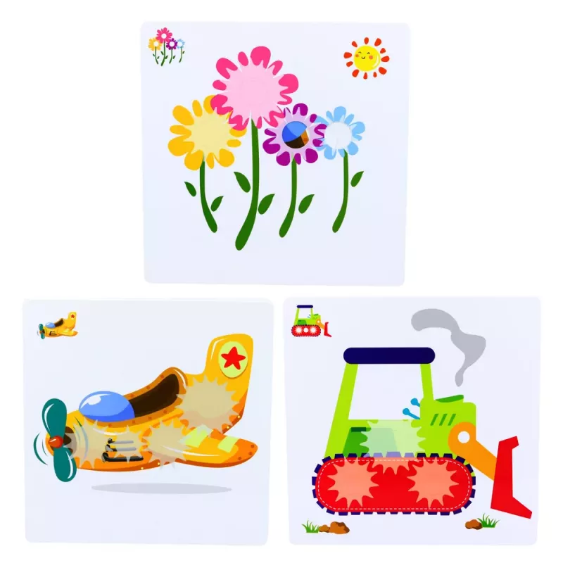 LEAN TOYS puzzle geométrico criativo mosaico engrenagens 25 peças