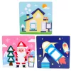 LEAN TOYS puzzle geométrico criativo mosaico brinquedo educativo 35 peças