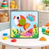 LEAN TOYS puzzle geométrico criativo mosaico brinquedo educativo 35 peças