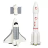 LEAN TOYS conjunto espacial cosmonautas torre de lançamento foguetão vaivém blocos de construção 300 peças