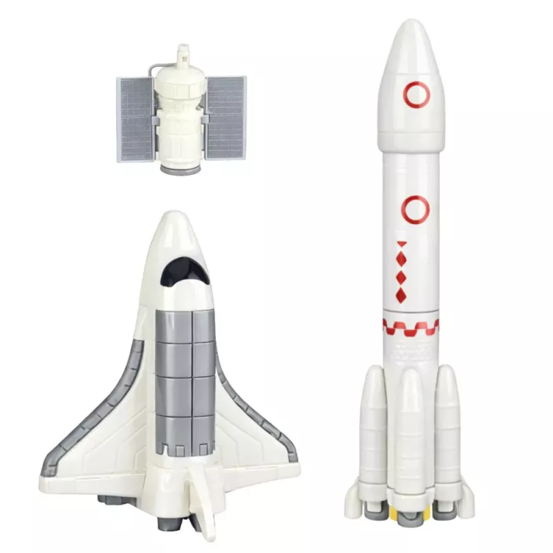 LEAN TOYS conjunto espacial cosmonautas torre de lançamento foguetão vaivém blocos de construção 300 peças