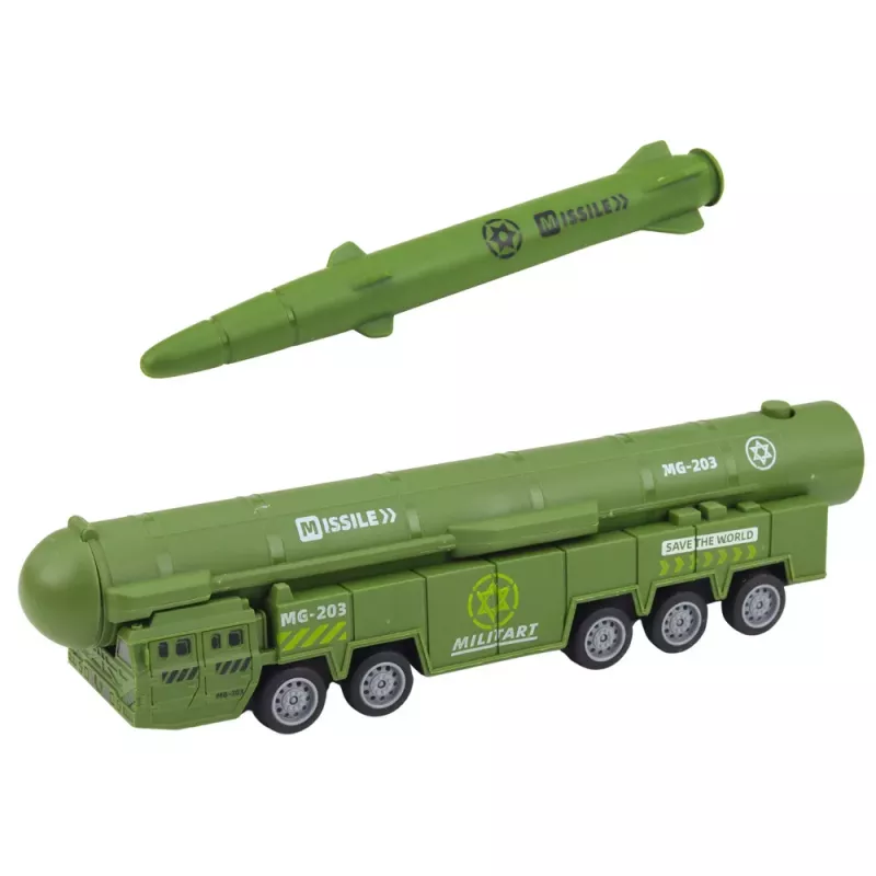 LEAN TOYS conjunto militar com camião, jatos de combate e lançador de foguetes motorizado