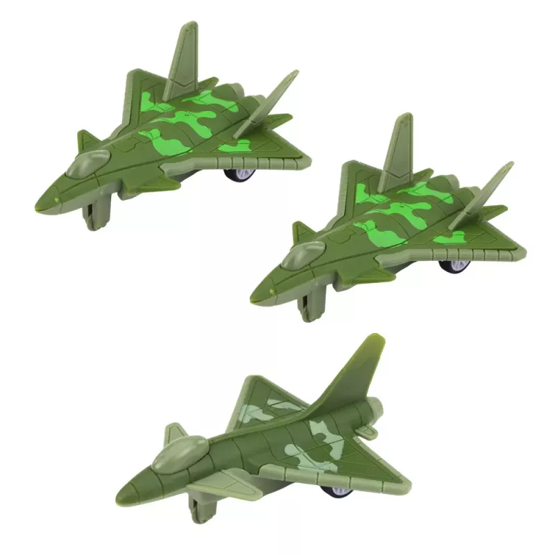 LEAN TOYS conjunto militar com camião, jatos de combate e lançador de foguetes motorizado