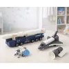 LEAN TOYS conjunto espacial foguetão vaivém satélite veículo de transporte
