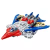 LEAN TOYS robot Fighter Combat 2 em 1 luzes sons vermelho-azul 29 peças