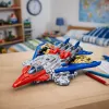 LEAN TOYS robot Fighter Combat 2 em 1 luzes sons vermelho-azul 29 peças