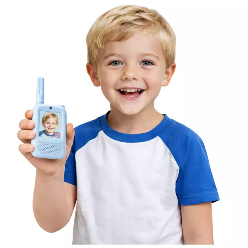LEAN TOYS walkie talkies para crianças com gravação de vídeo e câmara azul