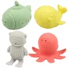 LEAN TOYS brinquedos de banho educativos figuras sensoriais de borracha pastel 4 unid.