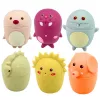 LEAN TOYS brinquedos de banho educativos figuras sensoriais de borracha pastel 6 peças