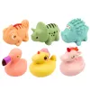 LEAN TOYS conjunto de animais de banho de borracha educativos, jogos pastel, 6 unid.