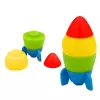 LEAN TOYS conjunto de blocos de borracha torre foguetão cosmonauta coloridos 11 peças