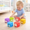 LEAN TOYS conjunto de blocos de borracha macia educativos animais coloridos 6 peças