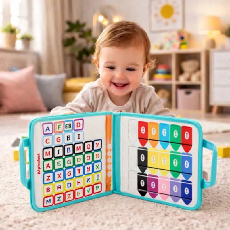 LEAN TOYS livro tátil de feltro, educativo, sensorial, mala sereia