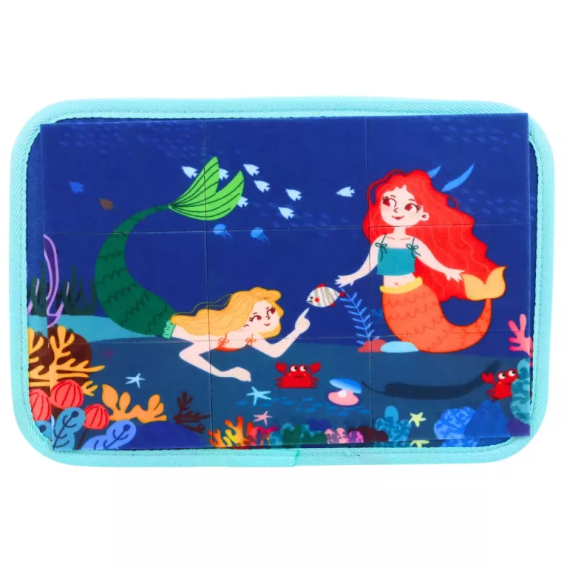 LEAN TOYS livro tátil de feltro, educativo, sensorial, mala sereia