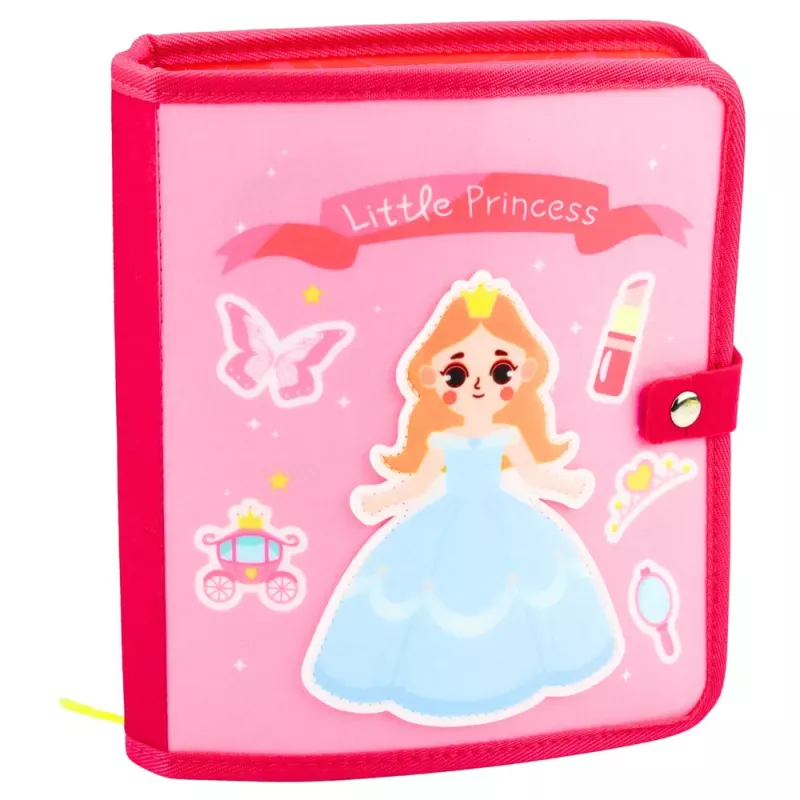 LEAN TOYS livro educativo sensorial de feltro 3D princesa rosa