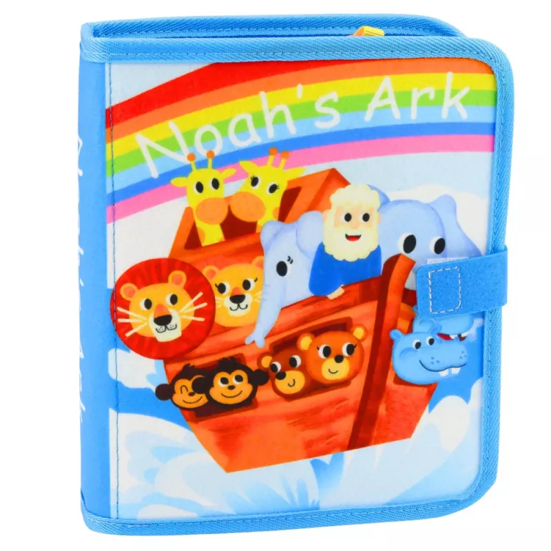 LEAN TOYS livro educativo sensorial de feltro 3D arca de Noé animais