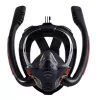 LEAN TOYS Máscara de Mergulho e Snorkel AntiFog DryTop de Face Completa Preta L/XL