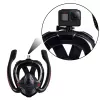 LEAN TOYS Máscara de Mergulho e Snorkel AntiFog DryTop de Face Completa Preta L/XL