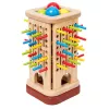 LEAN TOYS Jogo de Habilidade de Madeira Torre Varas Bolas Dados 37 Peças