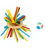 LEAN TOYS Jogo de Habilidade de Madeira Torre Varas Bolas Dados 37 Peças
