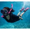 LEAN TOYS Conjunto de Snorkel Barbatanas Máscara Snorkel Preto e Rosa S/M