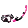 LEAN TOYS Conjunto de Snorkel Barbatanas Máscara Snorkel Preto e Rosa S/M