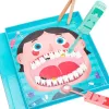 LEAN TOYS Conjunto de Dentista de Madeira Livro Magnético Dentes Ferramentas