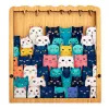 LEAN TOYS Puzzle de Madeira Gatinhos Jogo Educativo Puzzle Saco com Moldura 62 Peças