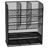 LEAN TOYS Organizador de Secretária de Metal para Canetas e Acessórios, Preto