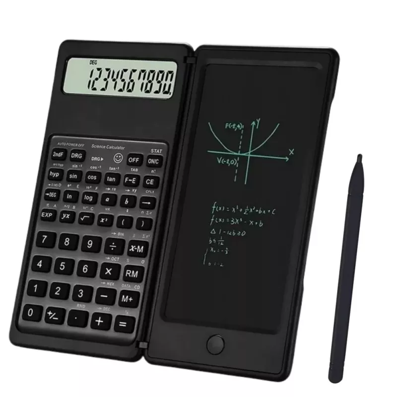 LEAN Calculadora Científica de Escritório com Ecrã LCD, Tablet Gráfico, Caneta, 10 Dígitos