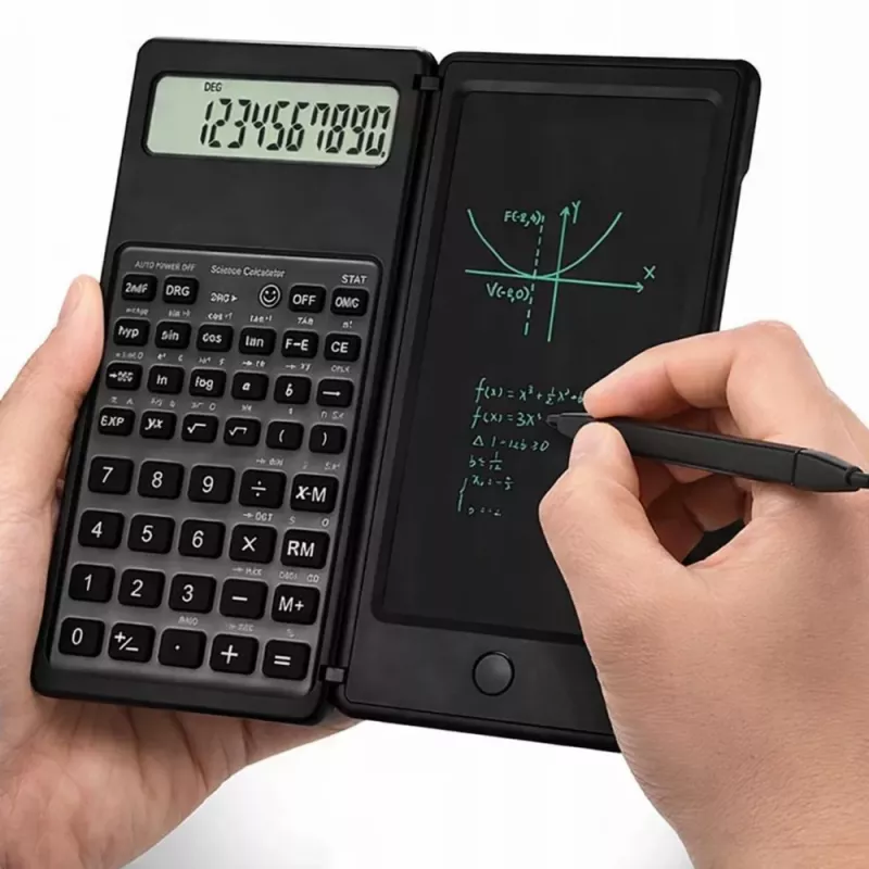 LEAN Calculadora Científica de Escritório com Ecrã LCD, Tablet Gráfico, Caneta, 10 Dígitos