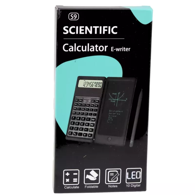 LEAN Calculadora Científica de Escritório com Ecrã LCD, Tablet Gráfico, Caneta, 10 Dígitos
