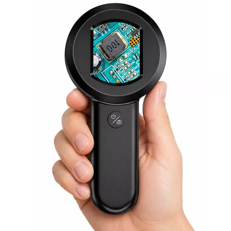 LEAN TOYS Microscópio de Mão Portátil Digital HD 100x Câmara Ecrã IPS 8 LEDs