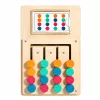 LEAN TOYS Jogo de Lógica de Madeira Associação de Cores Cartas de Puzzle com Padrões 12 unid.