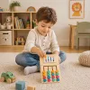 LEAN TOYS Jogo de Lógica de Madeira Associação de Cores Cartas de Puzzle com Padrões 12 unid.