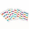 LEAN TOYS Jogo de Lógica de Madeira Associação de Cores Cartas de Puzzle com Padrões 12 unid.