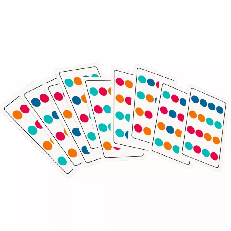 LEAN TOYS Jogo de Lógica de Madeira Associação de Cores Cartas de Puzzle com Padrões 12 unid.