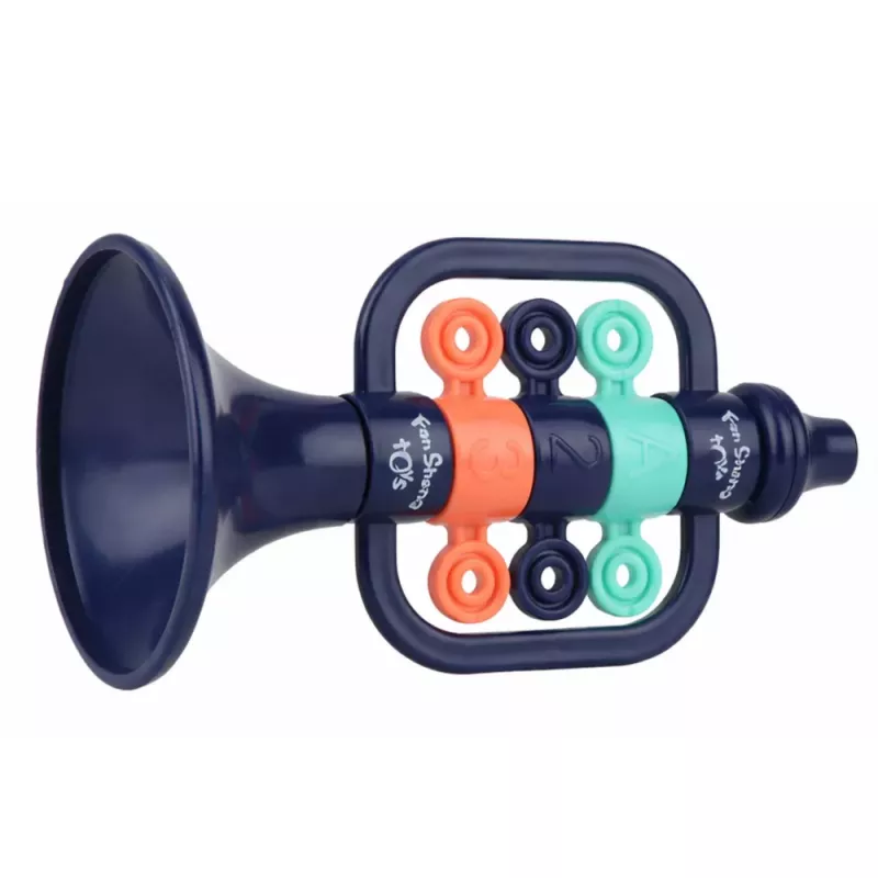 LEAN TOYS Conjunto de Instrumentos Musicais para Crianças: Tambor, Trompete, Maracas, Baquetas
