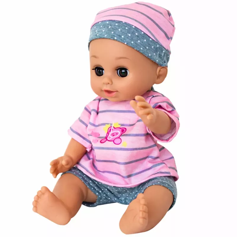LEAN TOYS Boneca Bebé Faz Chichi, Balbucia, Chora, Fala 12 Sons, Acessórios, Cadeira